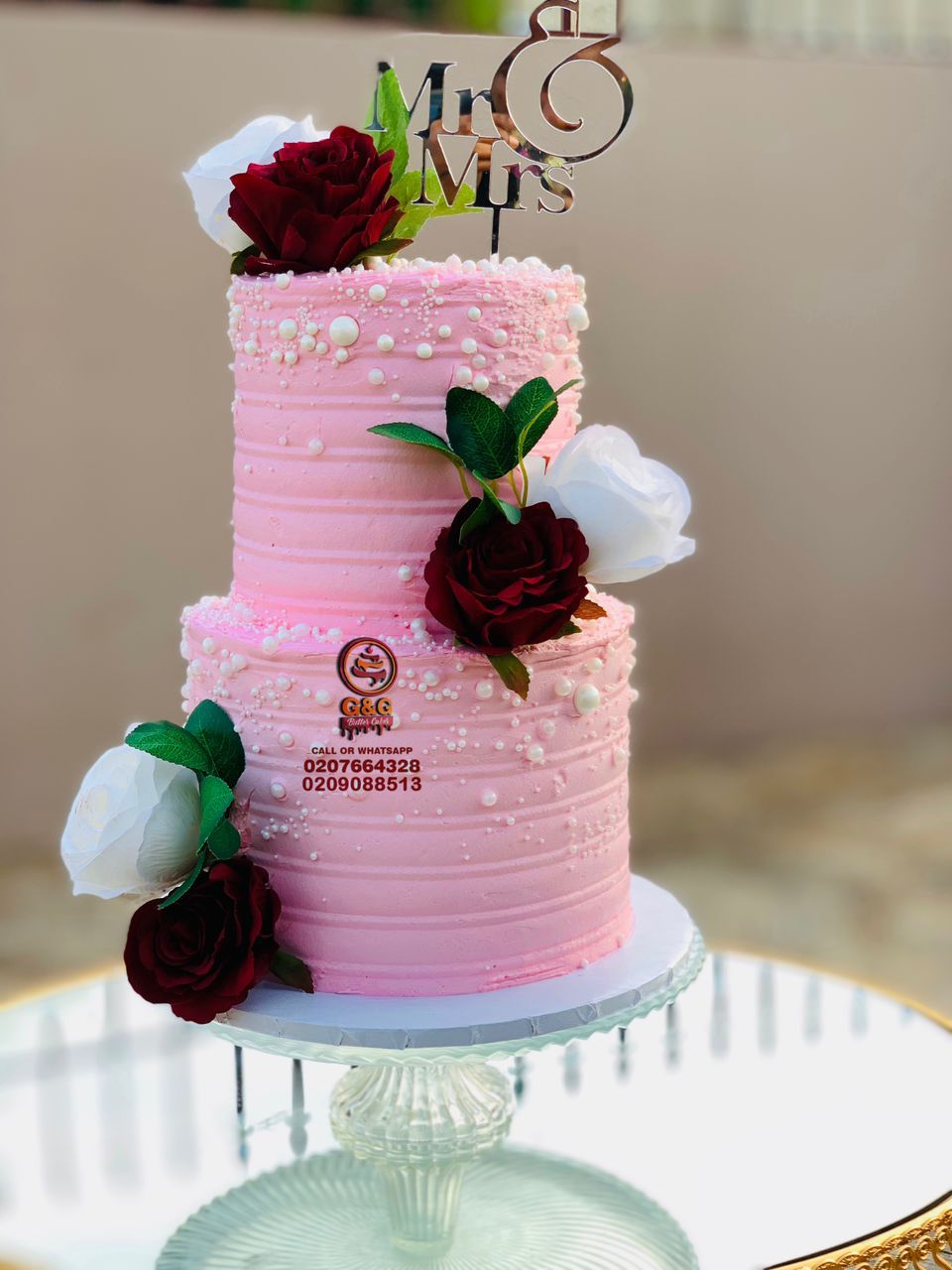 Image of 2 TIER WEDDING CAKE PRICE AND FREE SETUP