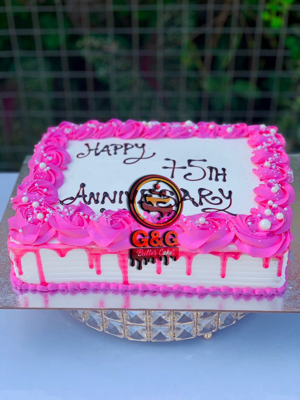 Image of 14X16 INCHES ANNIVERSARY RECTANGLE CAKE