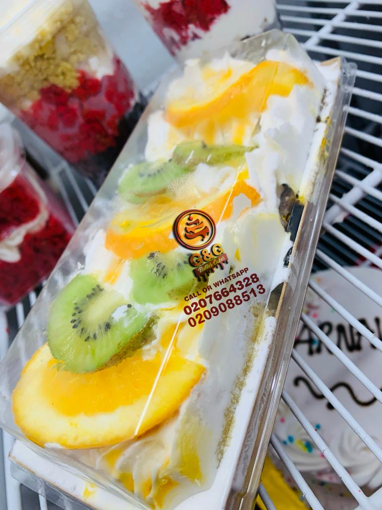 Image of VANILLA SLICE CAKE WITH FRUITS TOPPINGS