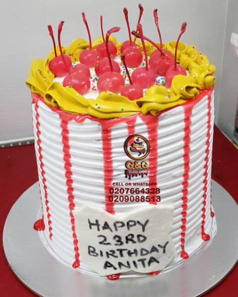 Image of 10 INCHES TALL ROUND CAKE