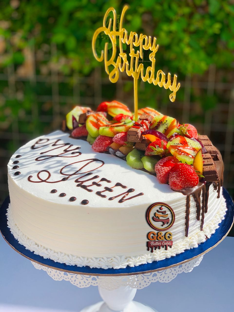 Image of 16X14 INCHES 3 LAYERS AND 2 FLAVOURS ROUND CAKE